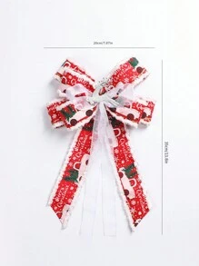 1入組-7.87*18.3英寸聖誕節裝飾鹿角結,適用於聖誕樹,樹頂,花環,家居裝飾