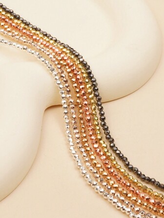 1roll/35m 2mm Size Round Crystal Glass Beads Diy Bracelet Necklace Jewelry Making Beading Supplies