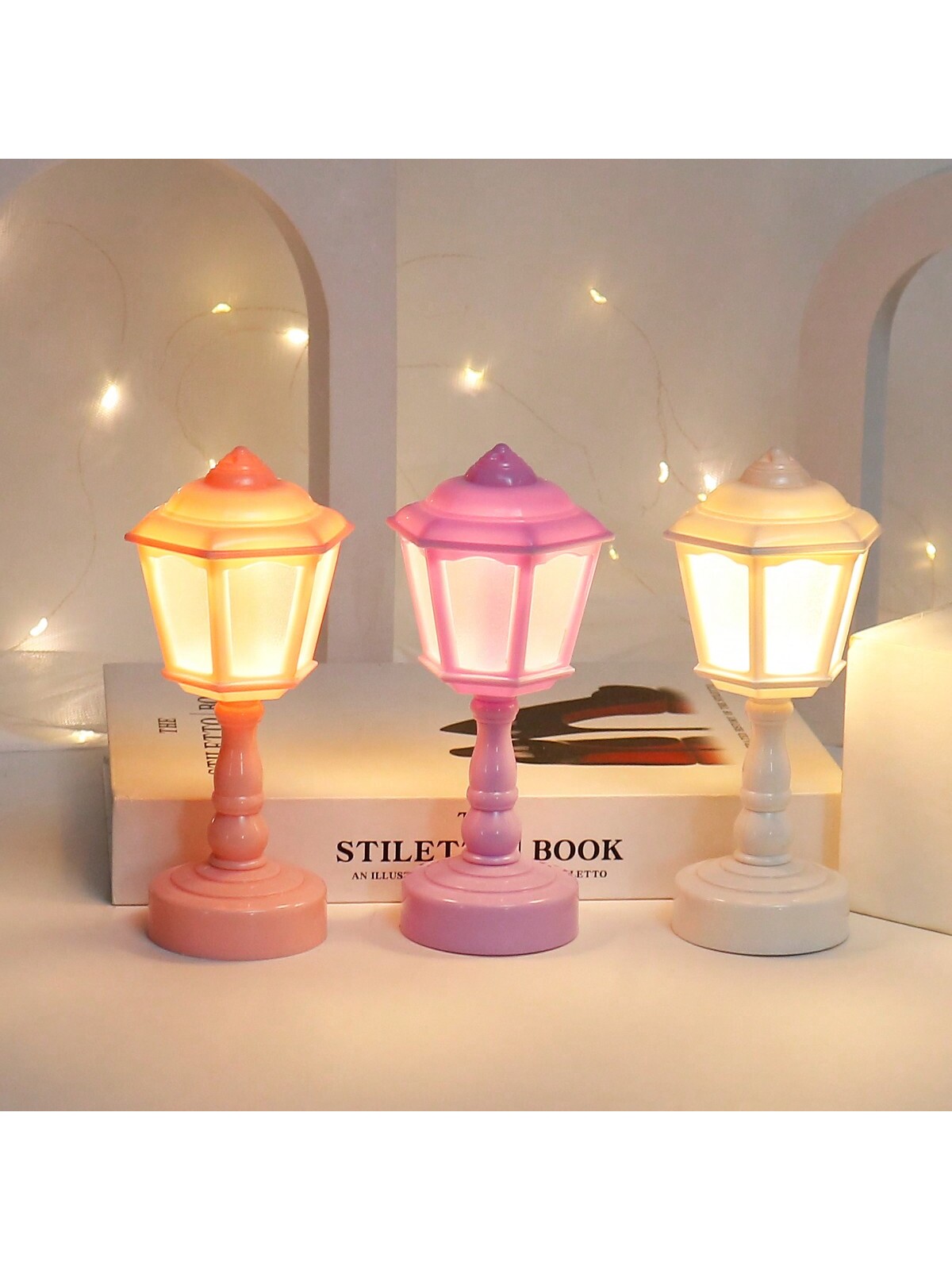 شمعة إلكترونية LED ديكورية بسيطة، مصباح مكتب صغير،...