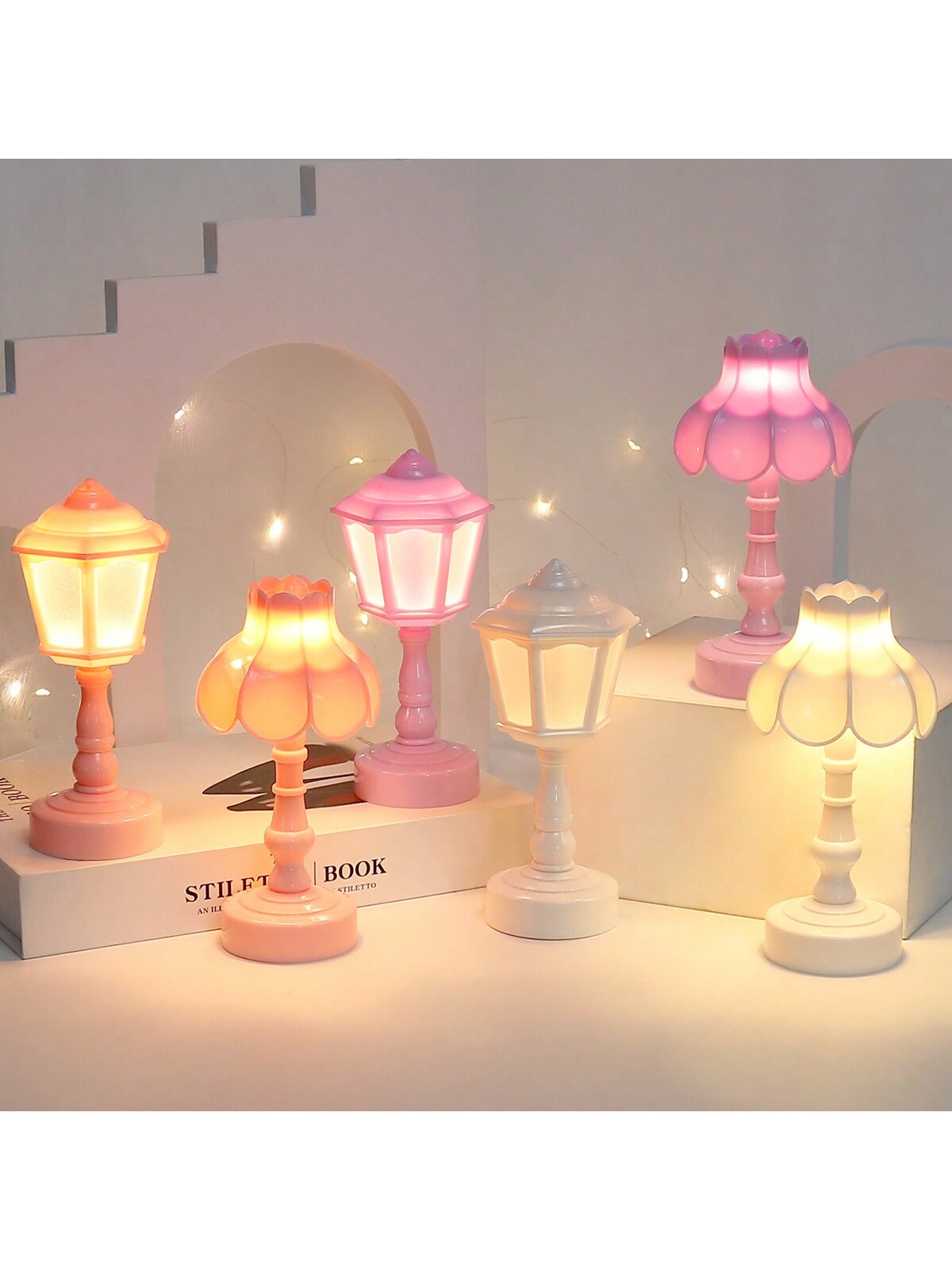 شمعة إلكترونية LED ديكورية بسيطة، مصباح مكتب صغير،...