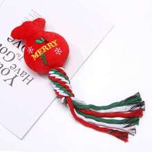 1套多色毛絨混合設計的貓狗訓練咬和咀嚼玩具,適合小型和中型貓狗,全年適用於訓練,遊戲,緩解無聊 - 彩色 - 查看 4