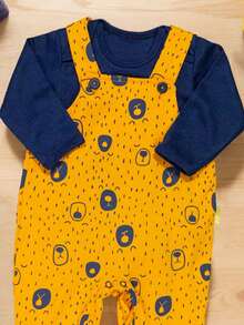 Baby Boys Jumpsuits - 芥末黃 - 查看 3