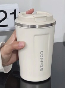 X Jess 1 件真空双层不锈钢咖啡杯车载水壶 返校 - 白色 - 查看 3