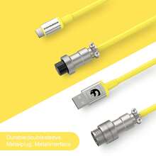 C01-Yellow Flexible Durable TPU Material Aluminum Case Cable - Yellow - View 3