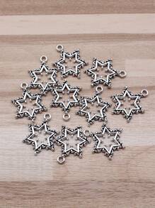 10入/袋22x16mm（0.87x0.63英寸）古銀色雪花吊墜,適用於手工珠寶製作 - 古銀色-10pcs - 查看 3