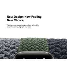 3pcs Elastic Woven Fabric Smart Watch Band Compatible With Apple Watch Series 1-9 & Se - Olive green+grey+black - View 3