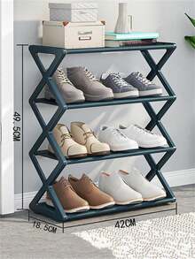 Multi-Layer Shoe Storage Rack, Modern Black Plastic Shoe Rack Floor Organizer And Storage For Home - Multicolor - View 6