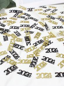 Bộ 100 hạt kim tuyến số 2024 màu đen và vàng, trang trí bàn tiệc lấp lánh số 2026 cho lễ tốt nghiệp, tiệc khóa 2026, sinh nhật và kỷ niệm. - Nhiều màu - Xem 1
