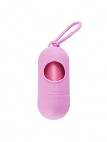 1pc Random Color Pet Dog Portable Pooper Scooper Pill Capsule Waste Bag Dispenser Box For Outdoor Walks - Multicolor - View 2