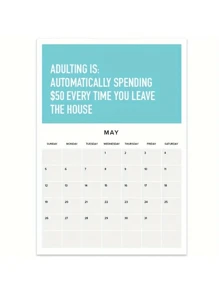 Calendario Colgante De Lista De Tareas De Calendario De Pared 2024, Para Adultos Difíciles De 2024 - Morado - Ver 6