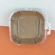 1 件 50 件/盒圓形和方形氣炸鍋內襯、燒烤墊、氣炸鍋吸油紙 - 黃色 - 查看 4