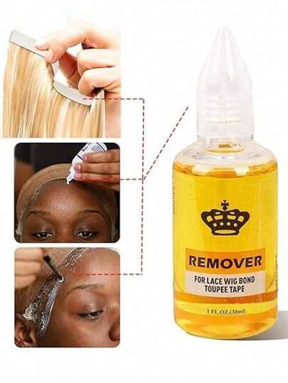 Lace Glue Remover For Wigs,Gentle Solvent,Protect Your Edges,No Harmful chemicals 30mL,Great Cleanser for scalp and hair systems