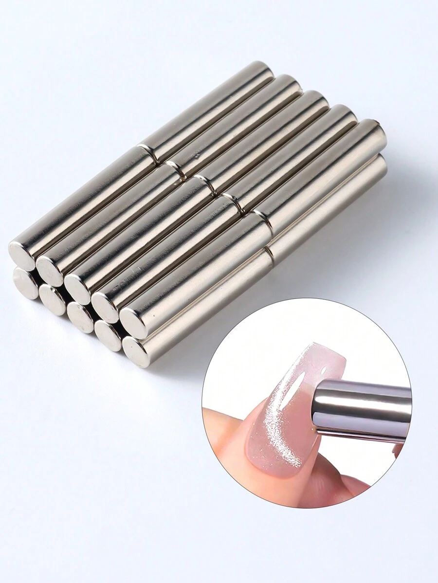 2 件装美甲强力磁力棒 3D 线条效果猫眼磁板 UV 凝胶抛光清漆魔法指甲工具、美甲用品、美甲工具、美甲工具、返校、指甲、按压指甲的美甲工具