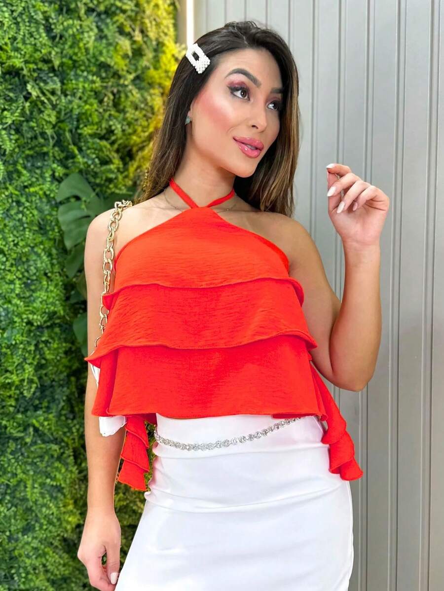 Women Tops - Red - View 1