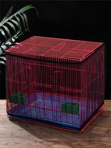 1pc Black Bird Cage Mesh Net Cover, Easy To Clean, Suitable For Parrot, Pigeon And Other Birds, Dustproof - Black - View 4