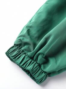 Annil 男孩套裝，秋季男孩帥氣時尚分离式針織開衫工作外套休閒長褲 - 綠色 - 查看 4