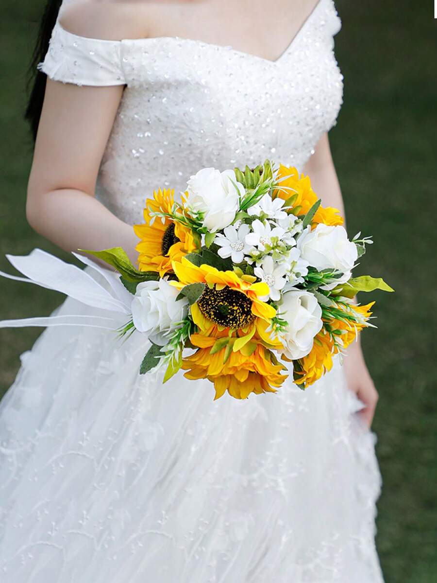 1pc Sunflower Bouquet - Yellow - View 1