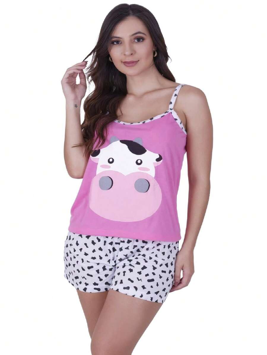 Women Pajama Sets - Hồng - Xem 1