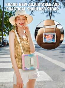Vỏ tương thích với iPad thế hệ thứ 5/6/7/8/9/10 Vỏ Mini 6 iPad Pro 11 IPad 10.2 IPad 10.9, Vỏ bảo vệ chống sốc chịu lực cao với miếng bảo vệ màn hình, Chân đế, Dây đeo tay/vai và Hộp đựng bút, bột ngụy trang - bột ngụy trang - Xem 9