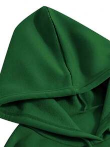 MURAMASA Capucha térmica con estampado de corazón con cordón - Verde - Ver 4