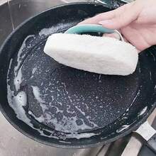 1入組北歐風綠色手柄浴缸刷,海綿清潔工具,適用於浴室,廚房,地板,瓷磚,鍋和爐頂油垢 - 綠色 - 查看 6