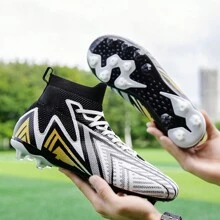 Giày bóng đá nam cao cấp cỡ lớn, Giày tập bóng đá mũi nhọn dài cho nữ, Giày đinh tán chống trượt và chống mài mòn Giày thể thao bóng đá nam, Giày bóng đá màu đen, Giày bóng đá màu đen, Giày thi đấu bóng đá màu đen, Giày thể thao tập bóng đá màu đen - màu đen - Xem 6