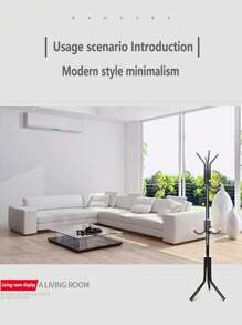 1 pieza Perchero de ropa simplificado - Perchero de hierro de pie - Perchero moderno y minimalista con gancho de perchero engrosado para decoraciones, decoración de festivales, decoración de habitaciones, decoración del hogar, decoración de dormitorios, vestidos, pantalones, zapatos, vaqueros, botas, faldas, primavera, minimalista, blusas de verano