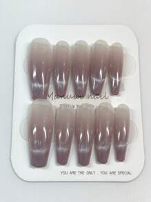 10pcs Aurora Style Seamless Handmade Wearable Nails, Ultra-thin, No-sanding, Crease-free Fake Nails