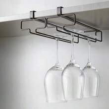 Wine Glass Storage Rack Display Holder Hanging Shelf - White - View 1