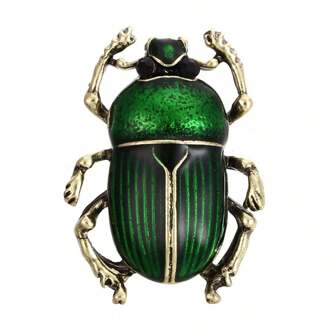 1pc Fashionable Hand-painted Insect Shaped Unisex Brooch Pin, Versatile Clothing Accessories