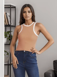 Women Tops - Beige - View 1