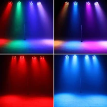 Luz de escenario plana LED RGB DMX512 de 36 luces de ALIEN efecto para fiesta de DJ, disco, boda, vacaciones, bar, club, decoración de espectáculo, lámpara activada por sonido - Multicolor - Ver 9