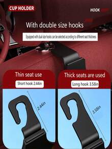 1入組多功能汽車掛勾,汽車後座收納盒,汽車座椅背面組織者,汽車杯架,汽車手機支架,汽車煙灰缸 - 黑色 - 查看 7