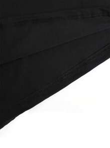Letter And Bear Print T-Shirt - Black - View 6
