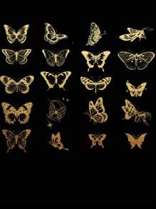 40 cái/gói Thú cưng Trong suốt Laser Ảnh ba chiều Vàng Hình dán Với Loại bướm & Hoa Nhà thiết kế , Hoàn hảo Đối với DIY Làm sổ lưu niệm , Tập ảnh Đồ trang trí , Điện thoại Đồ trang trí , Tạp chí Đồ trang trí Và Khác Đồ trang trí - Nhiều màu - Xem 6