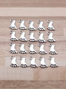 20pcs/Bag 14x10mm (0.55x0.39inch) Antique Silver Color Cute Baby Feet Charms Pendant For DIY Jewelry Making - Antique silver-20pcs - View 1