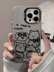 1入iPhone 11/12/13/14 Pro和Max適用手機殼，狗狗照片印花，防震，可愛卡通，雷射 - 彩色 - 查看 5