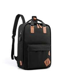 Mochila Multifuncional Impermeable con Puerto USB - Negro - Ver 1