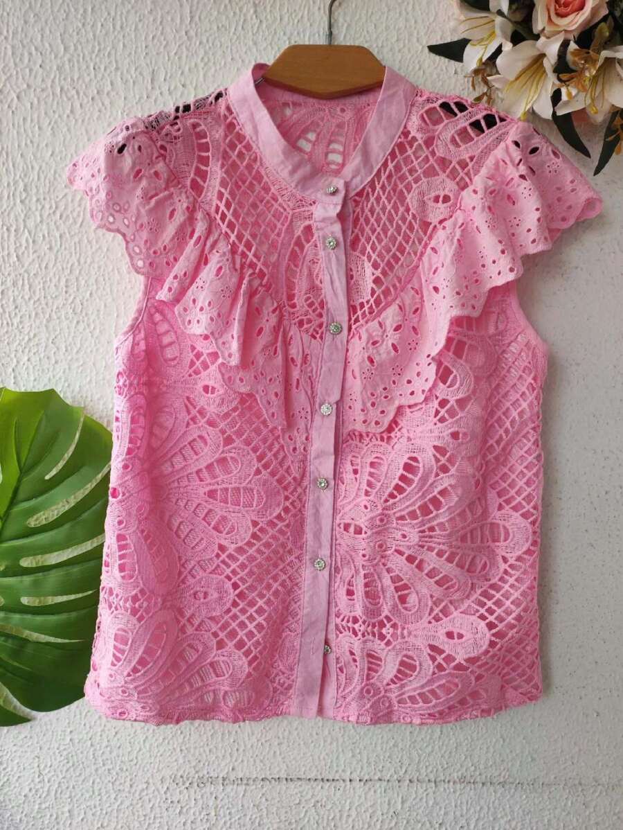 Women Blouses - 粉色 - 查看 1