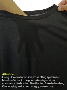 5PCS Solid Color Ultralight Quick Dry Sport T-Shirt, Breathable Lightweight Top For Fitness Gym Clothes Boyfriend Style Men Basic T-Shirt Compression Shirt