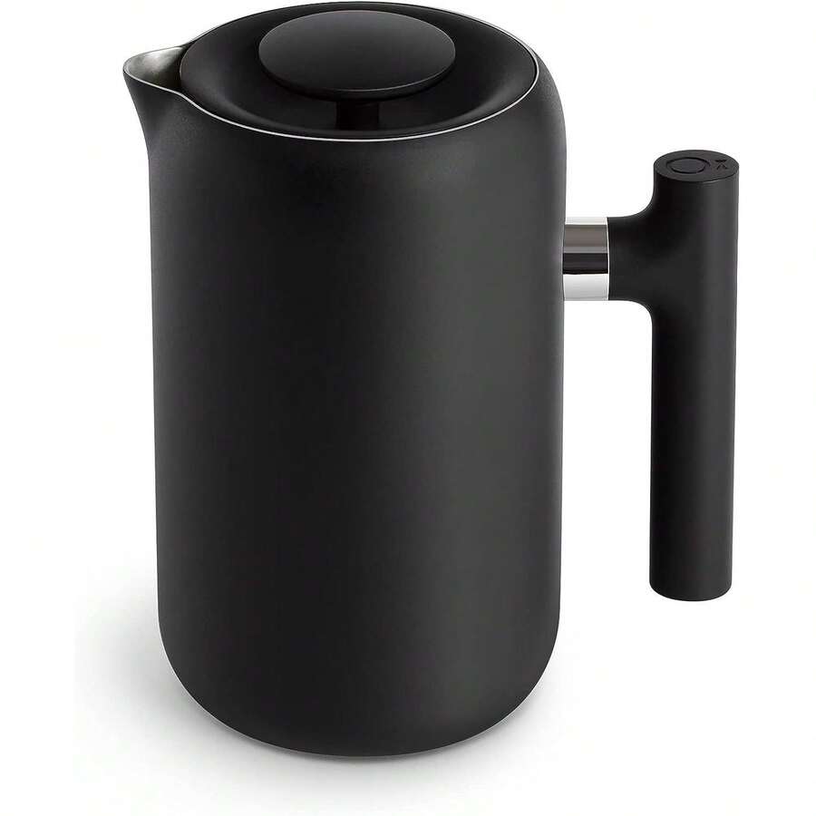 YONGSTYLE Clara Coffee Press Coffee Maker - Portable French Press Stainless Steel - Insulated French Press Coffee Maker with Enhanced Filtration System - 24 oz Carafe - Matte Black - 彩色 - 查看 1