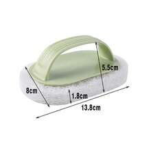 1入組北歐風綠色手柄浴缸刷,海綿清潔工具,適用於浴室,廚房,地板,瓷磚,鍋和爐頂油垢 - 綠色 - 查看 2