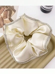 1入組女性人造絲束髮帶,帶有大型鑽石款束髮圈,髮飾頭繩