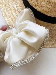 1入組女性人造絲束髮帶,帶有大型鑽石款束髮圈,髮飾頭繩