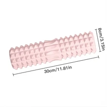 1/2 con lăn xốp mát xa cơ bắp Yoga Pilates Thiết bị tập thể dục lưng cho thể dục, phục hồi, định hình chân nhỏ - Hồng - Xem 2