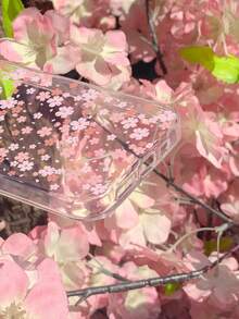 1pc Painted Floral Pattern Phone Case Compatible With IPhone/Samsung Phones - Multicolor - View 3