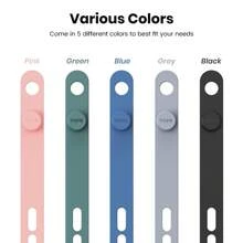 TOPK 硅胶扎带，可重复使用电缆管理整理器，电缆扎带，线束，多用途弹性线整理器，用于捆绑和固定电缆线电线电缆整理器