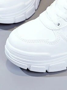 Women's High Top Warm White Sneakers With Socks Boots - Blue and White - View 2