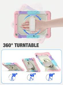 Vỏ tương thích với iPad thế hệ thứ 5/6/7/8/9/10 Vỏ Mini 6 iPad Pro 11 IPad 10.2 IPad 10.9, Vỏ bảo vệ chống sốc chịu lực cao với miếng bảo vệ màn hình, Chân đế, Dây đeo tay/vai và Hộp đựng bút, bột ngụy trang - bột ngụy trang - Xem 6