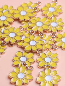 20入組簡單時尚小菊花珠寶吊墜,diy項鍊,手鍊,耳環,配件